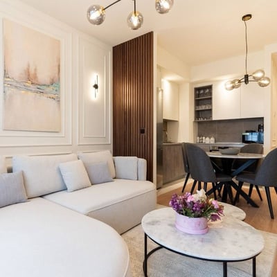 Аренда светлой 2-комнатной квартиры, 55 м², ЖК BW Aqua, Белград, Сербия